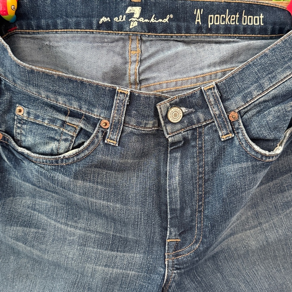 7 For All Mankind Dark Blue Denim Jeans